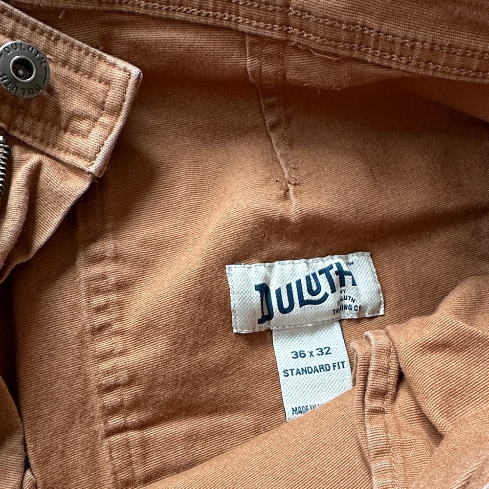 Duluth Trading Co Brown/Tan Work Chinos - Heavy-Duty Canvas 36x32 - Picture 2 of 4